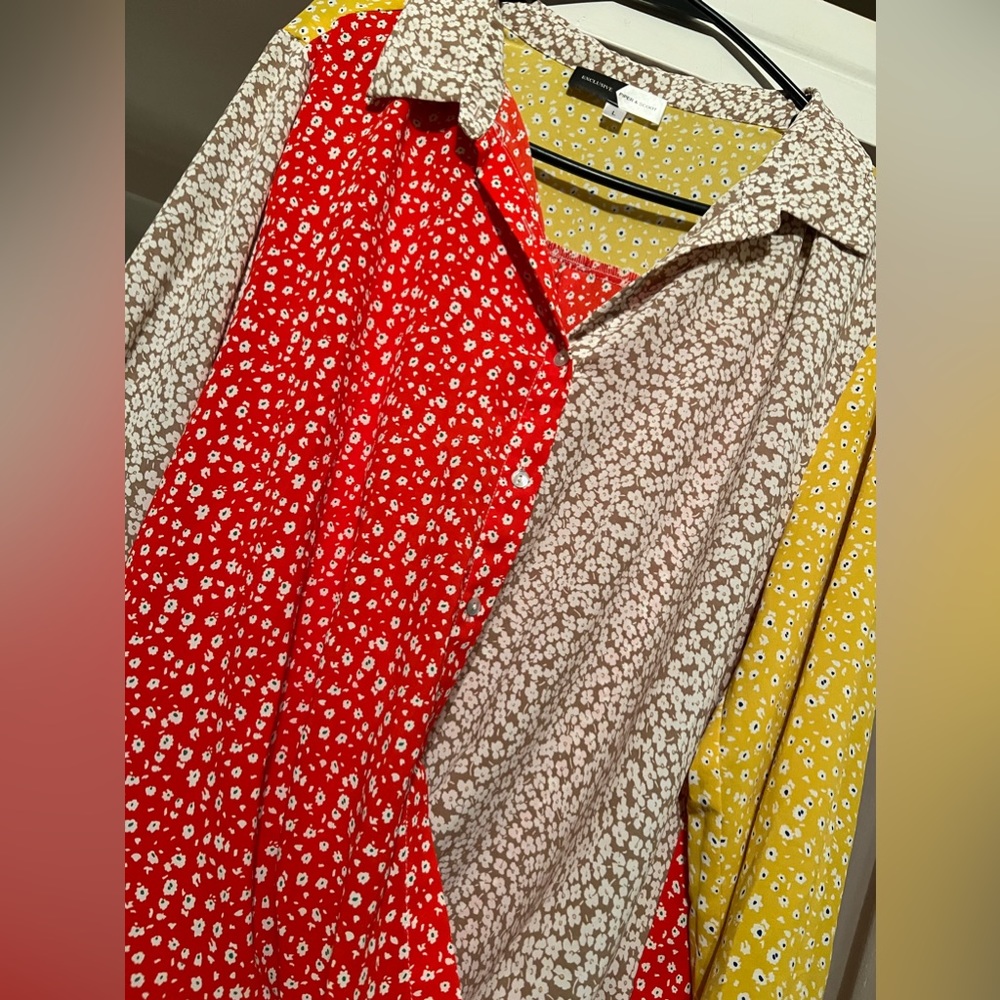 Piper and Scoot Rookie long sleeve top in red + taupe - Picture 3 of 6